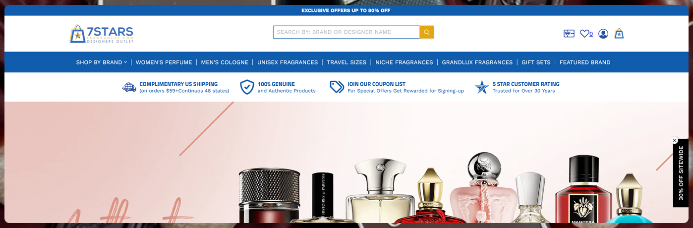 7 Stars Fragrances full view