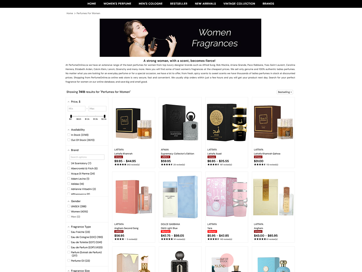 Collection / Brand Page