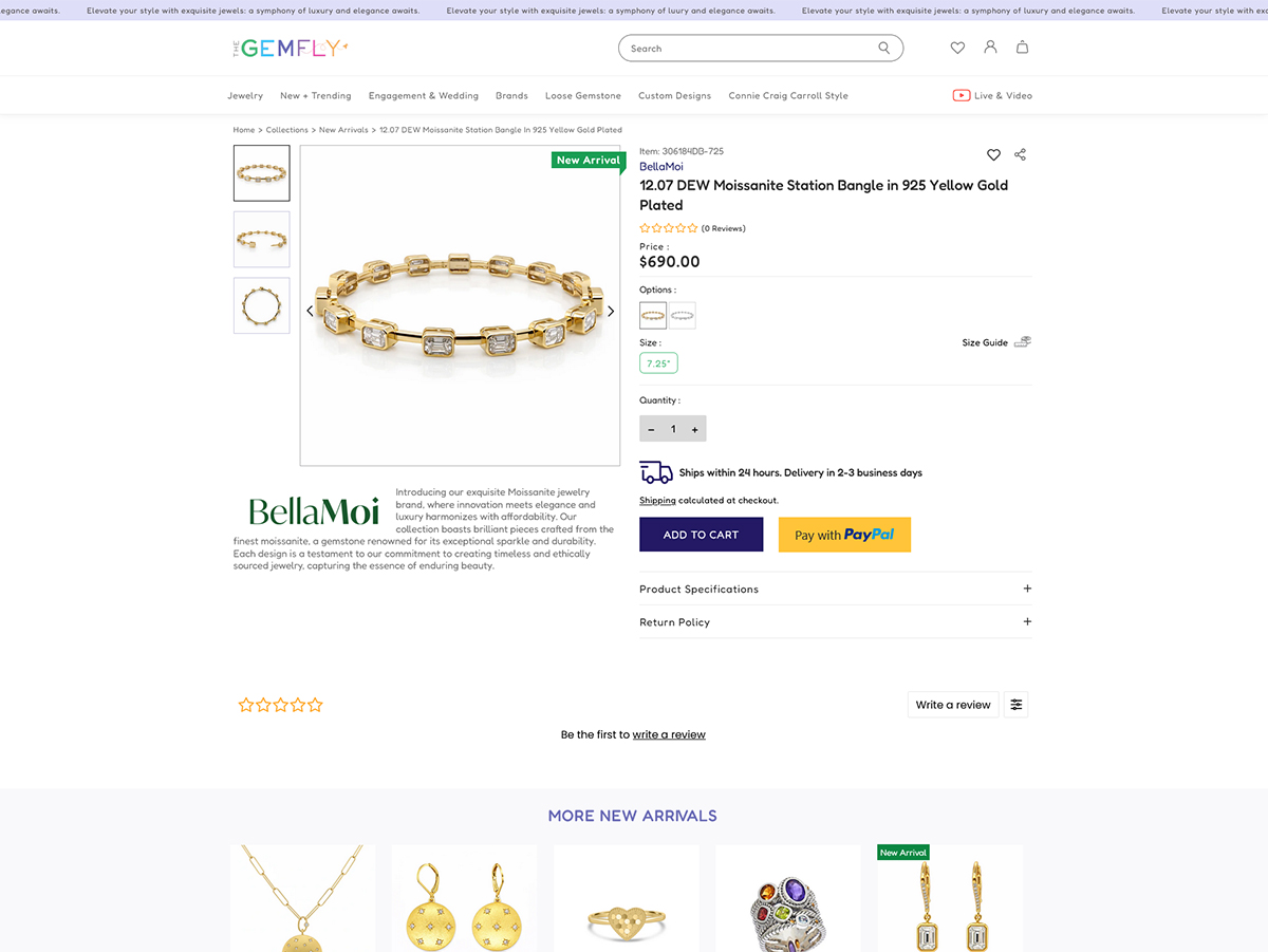Product Page — Gemstone Details