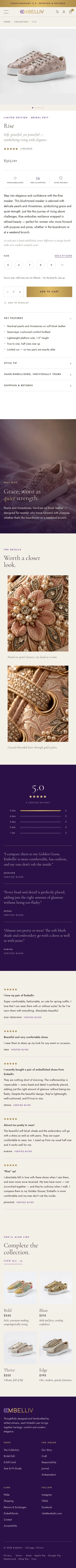 Product page on mobile, full length.