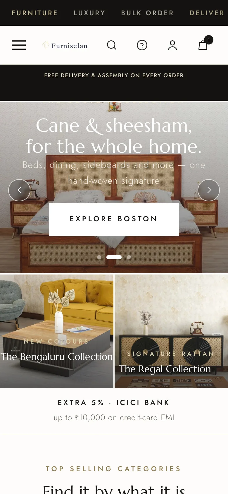 The same homepage on a phone.