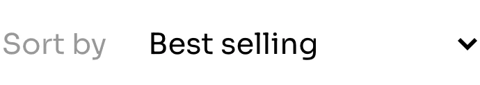 The sort control, set to Best selling.