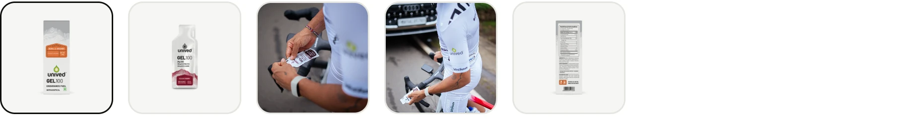 A row of five product page gallery thumbnails.