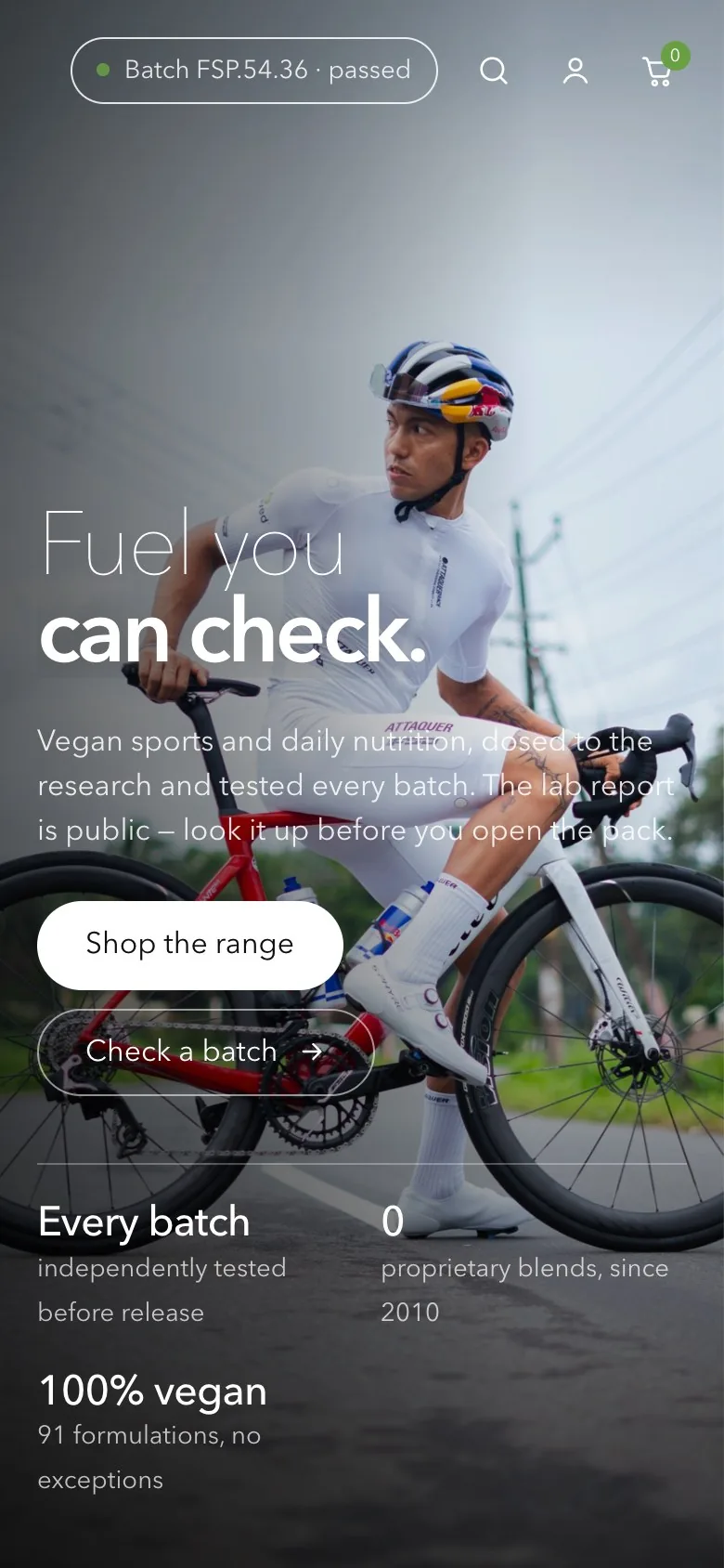 The same homepage on a phone.